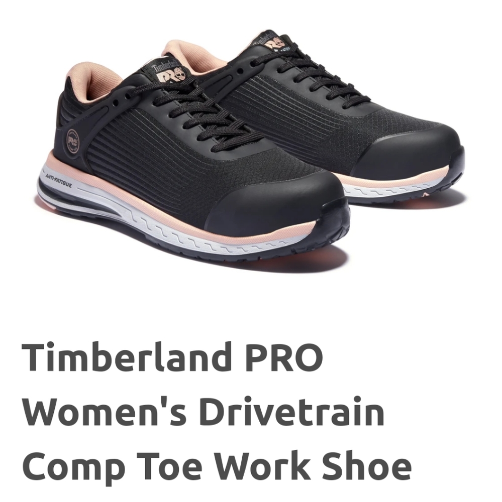 Timberlands size six pink drivetrain pro steel toe